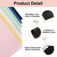thumbnail image 3 of Uxcell 6 Pcs Microfiber Cleaning Cloth for Glasses, 12 x 12 Inch Eyeglass Cleaning Cloth for Electronics Lenses, Black, 3 of 7