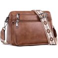 thumbnail image 1 of Bolsos bandolera ATERITSSI Trendy de cuero vegano marrón para mujer, 1 of 6