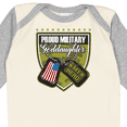 thumbnail image 4 of Inktastic Proud Military Goddaughter Girls Long Sleeve Baby Bodysuit, 4 of 5