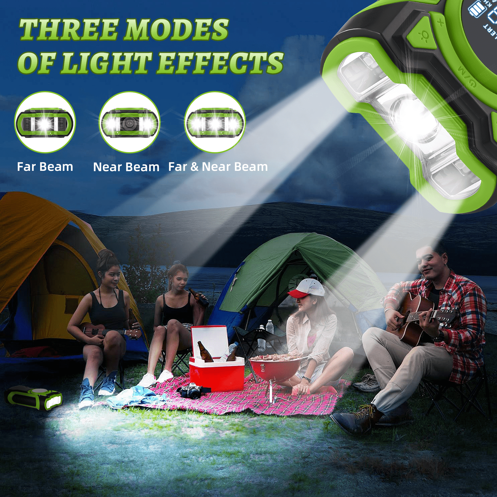 GEAK Emergency Radio Hand Crank, NOAA Weather Radio Portable AM/FM, 5000mAh Rechargeable Phone Power, USB/Solar/Hand Crank Charging, Small Pocket Radio with SOS Alarm for Indoor/Outdoor Emergencies