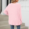 thumbnail image 4 of Light Weight Cardigan for Women Open Front Coat Long Sleeve Fashion Soft Knit Fall Spring Cardigans Stretchy Lightweight Sweater Pink L, 4 of 7