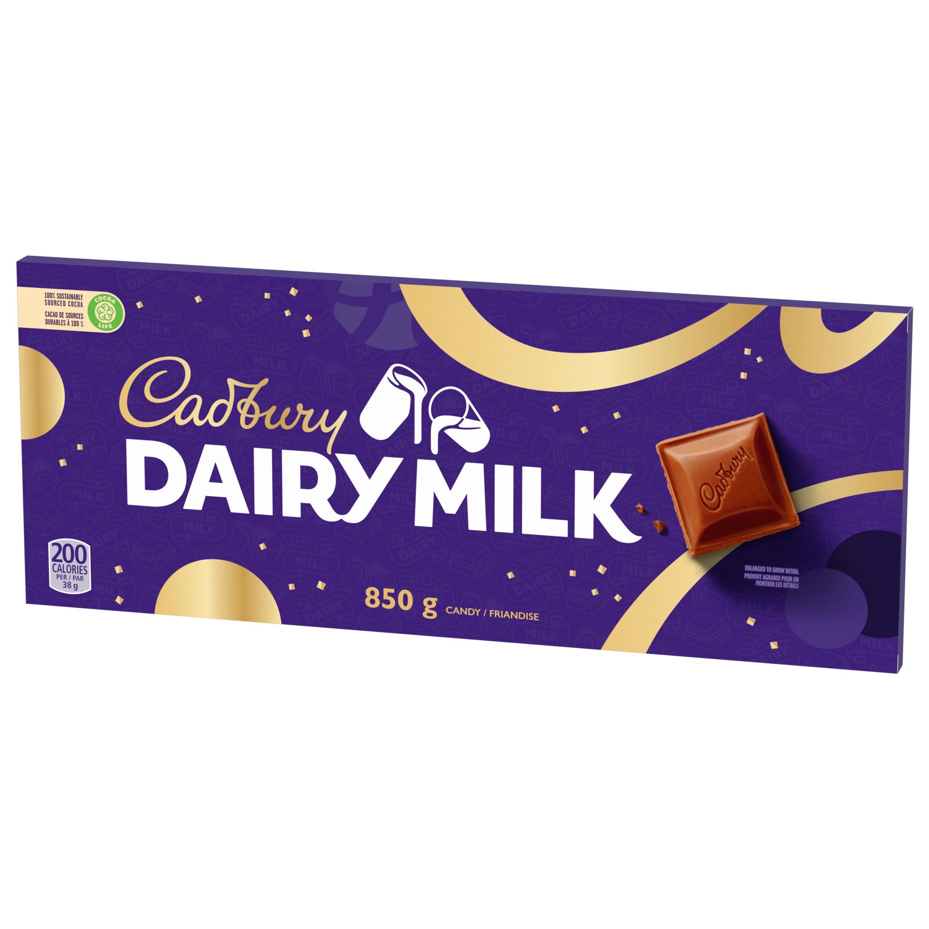 Cadbury Dairy Milk Chocolate Bar, Novelty Size, Holiday Gifts, Holiday Chocolate, 850 g