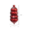 thumbnail image 2 of Vickerman MC180103 21.5 in. Red Candy Droplet White Snowflake Ornament, 2 of 2
