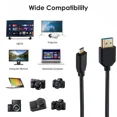 thumbnail image 3 of OD4.0mm Slim/Ultra Slim Micro HDMI to HDMI 2.1V 8K@60Hz 4K@120Hz 48Gbps,Compatible with Digital Camera, Camcorder, Tablet Down Angle 0.3m, 3 of 6