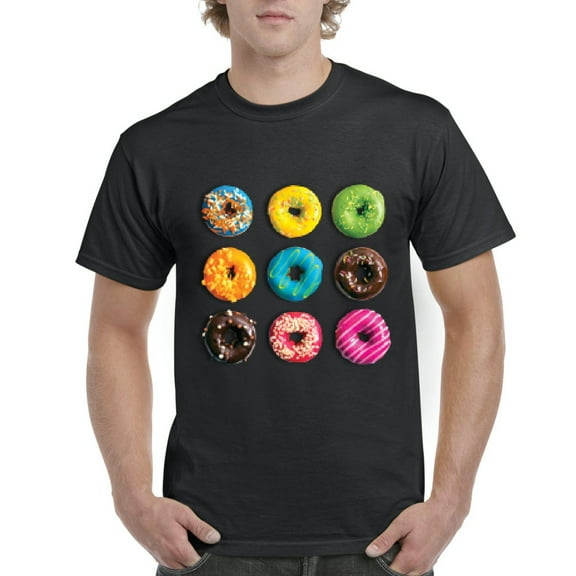 IWPF - Men's T-Shirt Short Sleeve - Love Food Donuts Doughnuts