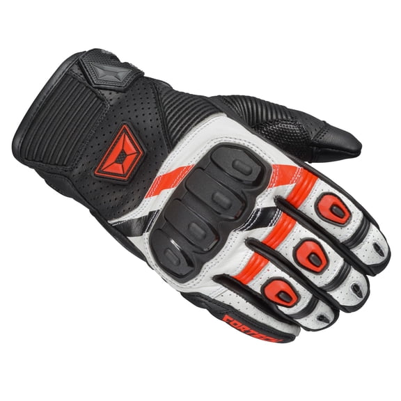 Cortech Manix ST Mens Leather Motorcycle Gloves Red/White XXL