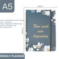 thumbnail image 2 of RuiJiao Daily Planner & Schedule Book - Weekly & Monthly Layout, 110 Pages, Hardcover with Golden Twin-Wire Binding, Convenient Tabs & Pocket, 2 of 2