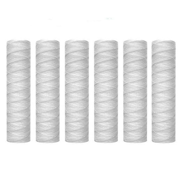 12Pcs 5 Micrometre String Wound Water Filter Universal Replacement Cartridge Sediment Filters 10Inch