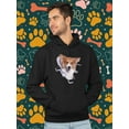 thumbnail image 2 of Cute Corgi Peeking Through Hoodie Men -Image by Shutterstock, Male 5X-Large, 2 of 4