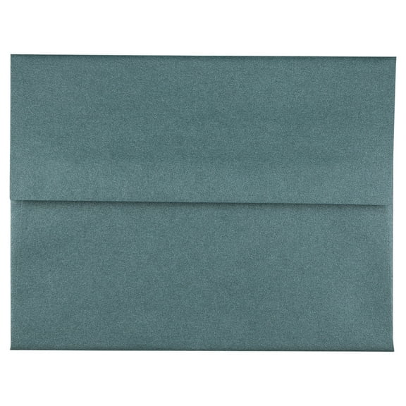 JAM Paper A2 Envelopes, 4 3/8 x 5 3/4, 50/Pack, Malachite Deep Green Metallic