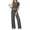 03-【Short Sleeves】Dark Gray, variant on MINTREUS Lounge Sets for Women Long Sleeve Tops Wide Leg Pants Comfy Loungewear Two Piece Outfits with Pocketed