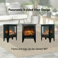thumbnail image 4 of Topcobe 15" Freestanding Electric Fireplace Stove Heater with 3D Flame Effect, Infrared Fireplace Heater for Indoor, Fireplace Console for Living Room, 4 of 9