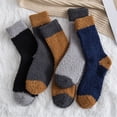 thumbnail image 3 of Fuzzy Socks Soft Cozy 5 Pairs Thickened Crew Socks Fluffy Socks Sleeping Socks, 3 of 10
