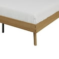 thumbnail image 4 of Castle Place Elegant Mid-Century Wooden Full Platform Bed, Light Oak, 4 of 8