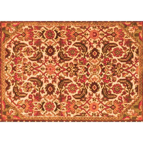 Ahgly Company Indoor Rectangle Persian Orange Traditional Area Rugs, 5' x 7'