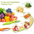 thumbnail image 5 of Pelador de verduras profesional, pelador de patatas, para pelador de manzanas con hoja dentada de acero inoxidable y mango ergonómico antideslizante para, 5 of 5