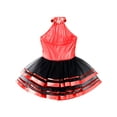 thumbnail image 4 of inhzoy Robe de Danse Ballet en Tulle à Sequins pour Filles, Performance Jazz Latine, Rouge 16, 4 of 5