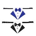 thumbnail image 1 of Apuakthei 2 piezas de esmoquin formal para perro, collar de bandana para boda, collar de perro con pajarita, collar de pajarita ajustable para perro, 1 of 6
