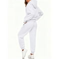 thumbnail image 6 of Huankd Sweat Set for Women, Sweatsuits Women 2 Piece Outfit, Fleece Matching Sets White XL, 6 of 6