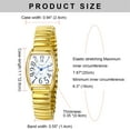 thumbnail image 2 of Avaner Women's Big Dial Easy Reader Watch Gold/Silver Tone Elastic Stretch Band Wristwatch, 2 of 7