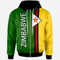 thumbnail image 3 of Sudadera con capucha con gráfico de mapa y bandera de Zimbabue para hombre, sudadera con capucha con emblema nacional con estampado 3D, suéteres casuales holgados con cremallera para la calle, 3 of 5