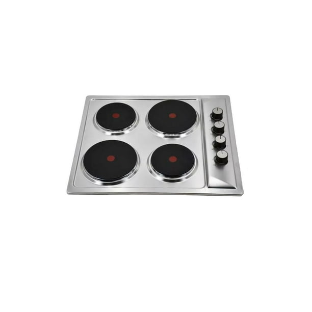 Parrilla Eléctrica MAXIMS JZBS4E01 4 Quemadores Acero Inoxidable Empotrable 110V 3 Niveles de Potencia