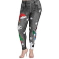 thumbnail image 2 of DYMADE Womens Christmas Plus Size Leggings Printed Skinny Pencil Jeggings Pants, 2 of 5