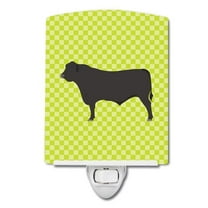 Carolines Treasures Black Angus Cow Green Ceramic Night Light 6x4x3 multicolor