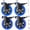 4 INCH, variant on 5 Inch Stem Caster Wheels Heavy Duty with Dual Locking 2200Lbs, Threaded Stem Casters 3/8" -16 x 1, Swivel Industrial Casters Set of 4, Wheels for Cart and Furniture