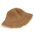 thumbnail image 5 of SikaFu Spring And Summer Thin Rainbow Pot Hood Handmade Hook Needle Fisherman Hat Version Of The New Hollow Air -Breathable Face Face Small Straw Hat Girl, 5 of 9