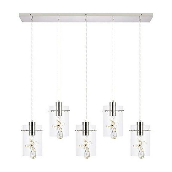 Hana 5 lights Chrome Pendant