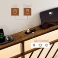 thumbnail image 5 of GUNAITO Queen Bed Frame with 48.8 " High Storage Headboard and 2 Drawers, Metal Platform Bed with LED & Charging Station, Rustic Brown, 5 of 11