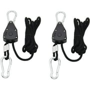 Heavy Duty Adjustable Rope Clip Hanger ValueHall 2Pcs 1/8" Reinforced Metal Internal Gears Loose Proof Design Grow