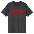 thumbnail image 4 of Batman V Superman Dawn Of Justice Red Logo Men's Heather Gray Graphic T-Shirt-Small, 4 of 6