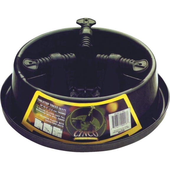 Good Tidings CNCC163 Cinco Tabletop Christmas Tree Stand, Black