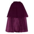 thumbnail image 4 of RUTAYY Women Mesh Layered High Low Hem Skirt Casual Performance A-Line Midi Skirt With Flowy Elegant Outfit Solid Color Smocked Boho Pleated Skirts, 4 of 4