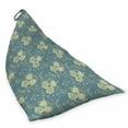 thumbnail image 2 of Carnation Lounger Chair Bag, Flower Bouquets Buds Twigs Swirly Branches Botanical Motif Art, High Capacity Storage with Handle Container, Lounger Size, Cadet Blue and Pale Green, by Ambesonne, 2 of 5