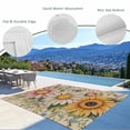 thumbnail image 3 of Vintage Daisy Floral Outdoor Rug for Patio/Deck/Porch, Non-Slip Large Area Rug 5 x 8 Ft, Spring Flowers Botanical Leaves Rustic Indoor Outdoor Rugs Washable Area Rugs, Camping Rug Carpet Runner, 3 of 8