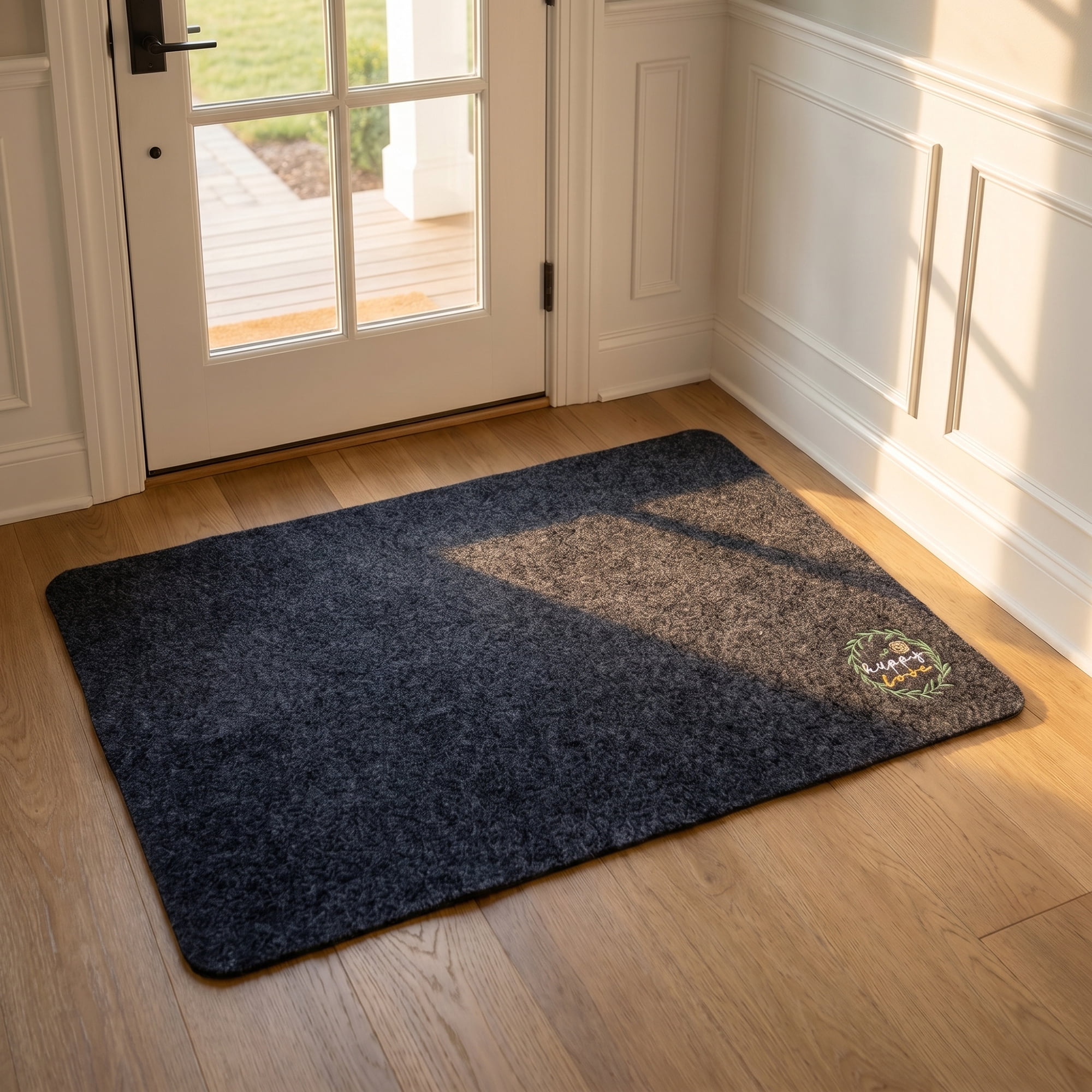 Unique Bargains Outdoor Doormat Waterproof Non-Slip Scraper Welcome Mat Black 32" x 20"