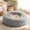 Gray, 15.7 in, variant on Cats Beds for Indoor Cats - Cats Bed Washable 15.7 inches, Dog Beds for Small Dogs, Anti Anxiety Round Long Velvet Furry Cats Bed, Thick Bottom, Winter Supplies(Gray)