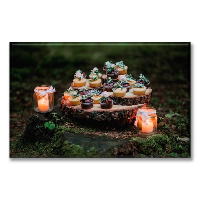 Cuadro Pixtreats Canva Tipo Galería Cupcakes En El Bosque 50X75 cm