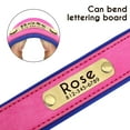 thumbnail image 4 of Beirui Personalized Soft Leather Dog Collar Custom ID Nameplate Free Engraved Adjustable for Small Medium Large Dogs, 4 of 11
