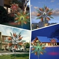 thumbnail image 2 of Solar Wind Spinner 73in, Multi-Color Seasonal Solar Powered Glass Ball with Leaf Kinetic Wind Spinner Dual Direction Wind Sculpture for Patio Yard & Garden, 2 of 6