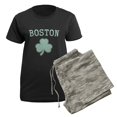 thumbnail image 5 of CafePress - Boston Shamrock Women's Dark Pajamas - Women's Short Sleeve Print T-Shirt and Pants Dark Cotton Pajama Set, 5 of 7
