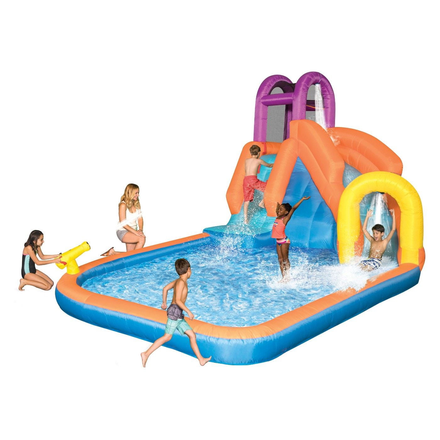 Magic Time Mega Tornado Twist Outdoor Inflatable Kids Water Park with Slide