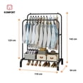 thumbnail image 4 of Perchero Organizador de Ropa Komfort Elegante Doble Armario, 4 of 4