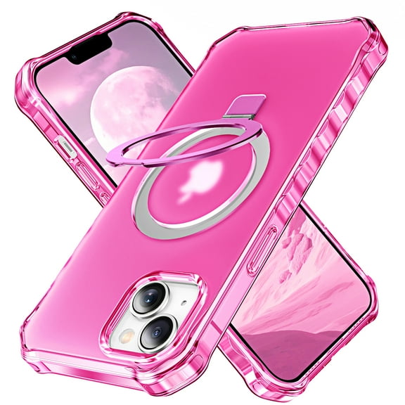 for iPhone 15 Plus Case, [Compatible with MagSafe][Anti-Yellowing][Military-Grade Protection] Shockproof Corner Enhanced Protection Magnetic Phone Case for iPhone 15 Plus,Rose