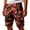 Red-T7, variant on Mens Cargo Shorts Multi Pocket Elastic Waistband Short Pants Button Down Ripstop Straight Leg Camo Cargo Short Relaxed Fit Hiking Casual Classic Travel Bermuda Short,Brown XL