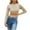 Khaki, variant on hotojiny Womens Cropped Sweaters Crew Neck Long Sleeve Casual Sweater Fall Fashion Cable Knit Pullover Tops