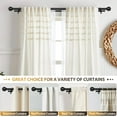 thumbnail image 2 of 1 Inch Double Curtain Rod 72 to 144 Inches(6-12 Feet), Black Telescoping Curtain Rods for Windows 66 to 120 Inches, Heavy Duty Drapery Rod with Round Finials, 2 of 9